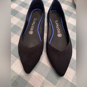 Rothy's Black Flats with Elegant Pointed Toe